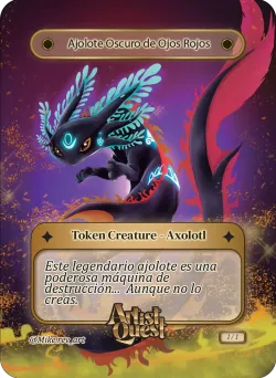 Ajolote Oscuro de Ojos Rojos — UNIQUE #UNIQUE-ArtistQuest · Kodem TCG