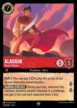 Aladdin - Heroic Outlaw #104 · Disney Lorcana