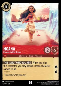 Moana - Chosen by the Ocean #117 · Disney Lorcana