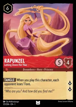 Rapunzel - Letting Down Her Hair #121 · Disney Lorcana
