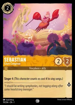 Sebastian - Court Composer #19 · Disney Lorcana