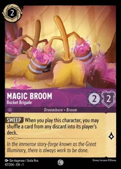 Magic Broom - Bucket Brigade #47 · Disney Lorcana