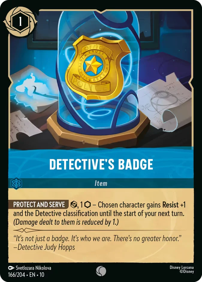 Detective's Badge 「10-166」「EN」