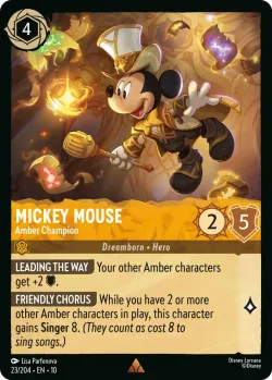 Mickey Mouse - Amber Champion #23 · Disney Lorcana