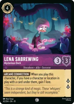 Lena Sabrewing - Mysterious Duck #42 · Disney Lorcana