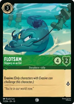 Flotsam - Slippery as an Eel #71 · Disney Lorcana