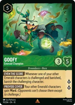 Goofy - Emerald Champion #91 · Disney Lorcana