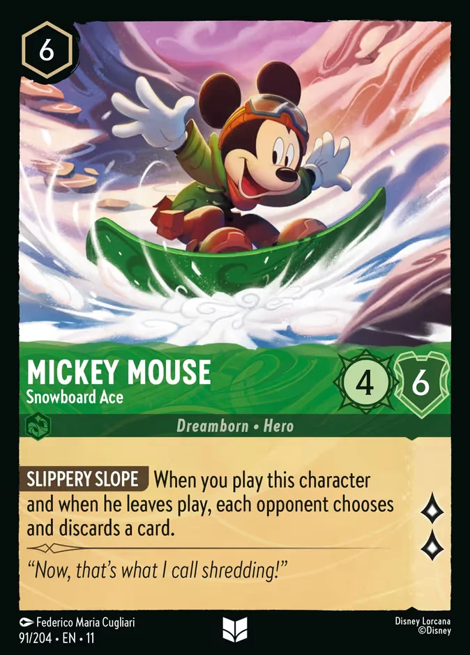 Mickey Mouse - Snowboard Ace 「11-91」「EN」