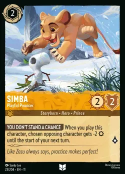 Simba - Playful Pouncer #23 · Disney Lorcana