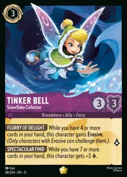 Tinker Bell - Snowflake Collector #48 · Disney Lorcana