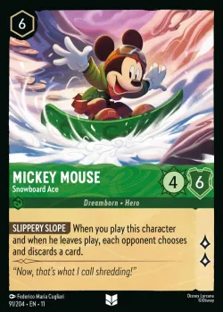 Mickey Mouse - Snowboard Ace #91 · Disney Lorcana