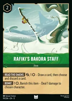 Rafiki's Bakora Staff #99 · Disney Lorcana