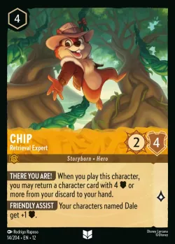 Chip - Retrieval Expert #14 · Disney Lorcana