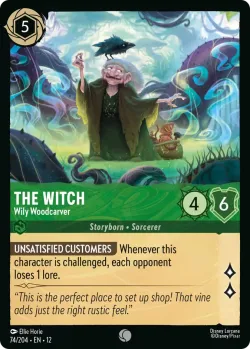 The Witch - Wily Woodcarver #74 · Disney Lorcana