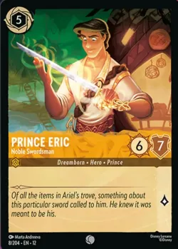 Prince Eric - Noble Swordsman #8 · Disney Lorcana