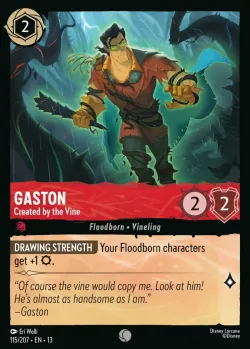 Gaston - Created by the Vine #115 · Disney Lorcana