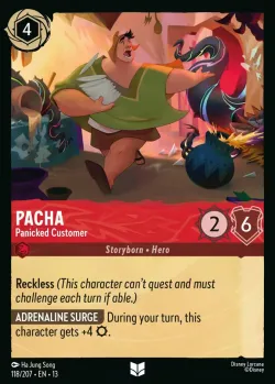 Pacha - Panicked Customer #118 · Disney Lorcana