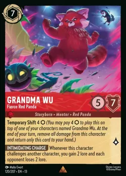 Grandma Wu - Fierce Red Panda #120 · Disney Lorcana