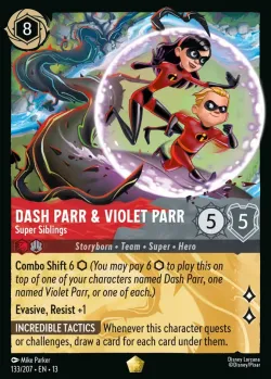 Dash Parr & Violet Parr - Super Siblings #133 · Disney Lorcana