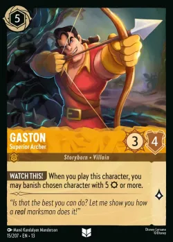Gaston - Superior Archer #15 · Disney Lorcana