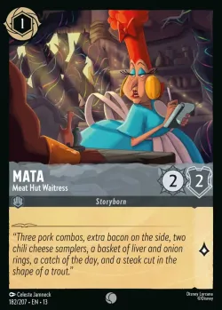 Mata - Meat Hut Waitress #182 · Disney Lorcana