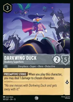 Darkwing Duck - Shadowy Superhero #187 · Disney Lorcana