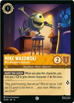 Mike Wazowski - Well-Rounded Entertainer #21 · Disney Lorcana