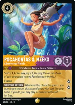 Pocahontas & Meeko - Adventurous Friends #27 · Disney Lorcana