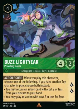 Buzz Lightyear - Providing Cover #77 · Disney Lorcana