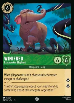 Winifred - Exasperated Elephant #84 · Disney Lorcana