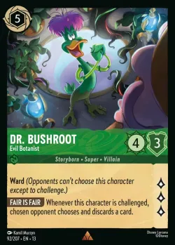 Dr. Bushroot - Evil Botanist #92 · Disney Lorcana
