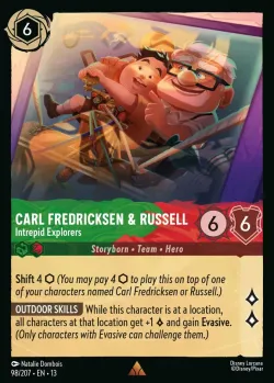 Carl Fredricksen & Russell - Intrepid Explorers #98 · Disney Lorcana