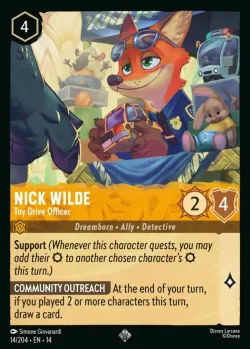 Nick Wilde - Toy Drive Officer #14 · Disney Lorcana