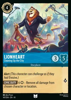 Lionheart - Cleaning Up the City #147 · Disney Lorcana