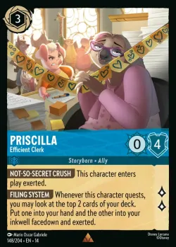 Priscilla - Efficient Clerk #148 · Disney Lorcana