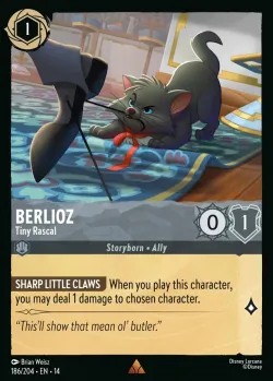 Berlioz - Tiny Rascal #186 · Disney Lorcana