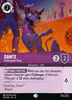 Dante - Enthusiastic Stray #208 · Disney Lorcana