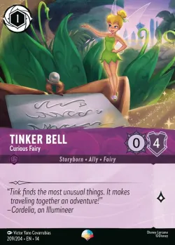 Tinker Bell - Curious Fairy #209 · Disney Lorcana