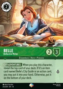 Belle - Reflective Writer #212 · Disney Lorcana