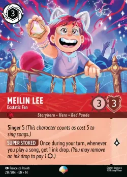 Meilin Lee - Ecstatic Fan #214 · Disney Lorcana
