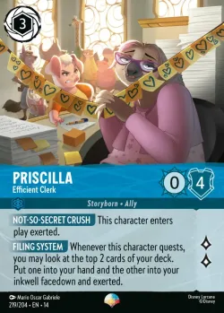Priscilla - Efficient Clerk #219 · Disney Lorcana
