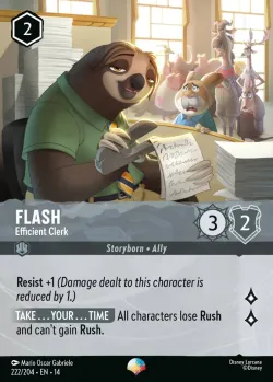 Flash - Efficient Clerk #222 · Disney Lorcana