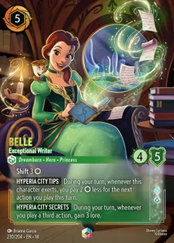 Belle - Exceptional Writer #230 · Disney Lorcana