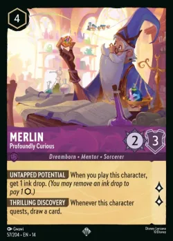 Merlin - Profoundly Curious #57 · Disney Lorcana
