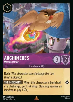 Archimedes - Messenger Owl #58 · Disney Lorcana