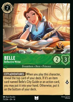Belle - Reflective Writer #75 · Disney Lorcana