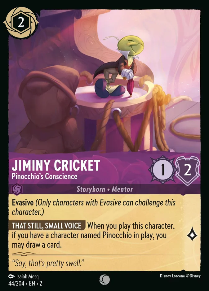 Jiminy Cricket - Pinocchio's Conscience 「2-44」「EN」