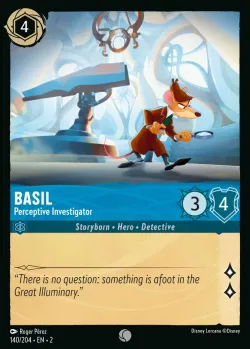 Basil - Perceptive Investigator #140 · Disney Lorcana