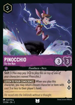 Pinocchio - On the Run #57 · Disney Lorcana