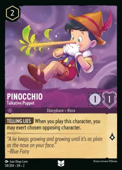 Pinocchio - Talkative Puppet #58 · Disney Lorcana